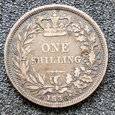 1836 William IV UK Shilling Coin