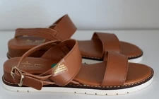 Mila Paoli Brown Leather Sandal Slide Slipper Women US 8 made in Italy