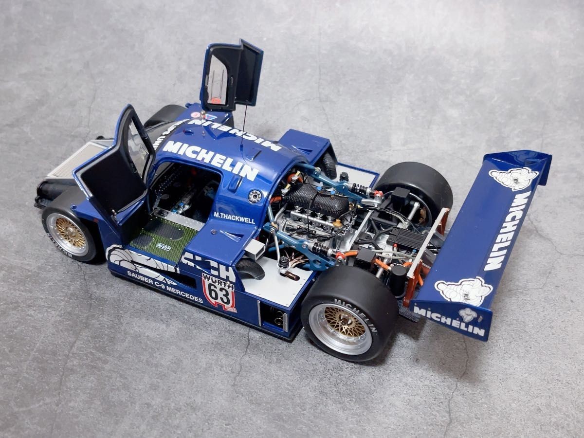 Exoto 1/18 Model Car 1987 #63 Sauber Mercedes-Benz C9 German Super