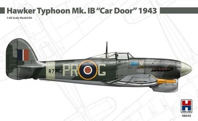 Hobby 2000 48045 Hawker Typhoon Mk. IB ''Car Door'' 1943 1/48 (Hasegawa+Cartograf)