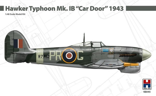 "Hobby 2000 48045 Hawker Typhoon Mk. Ib \"Car Door\" 1943 1/48 (Hasegawa+Cartograf)"-image