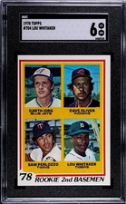 1978 Topps #704 Lou Whitaker Rookie Card RC SGC 6. rookie card picture