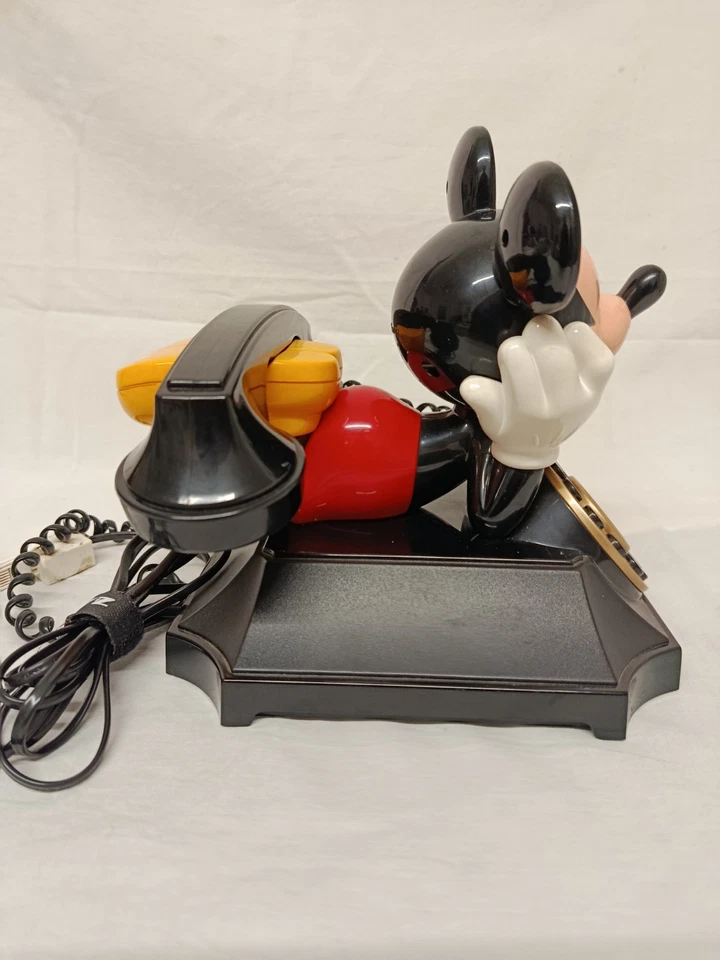 VTG Disney Mickey Mouse Desk Telephone TeleMania Corded Landline Boxed TESTED  - Image 4 of 4