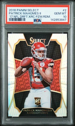 2016 PANINI SELECT XRC PATRICK MAHOMES II XRC PSA 10 ROOKIE