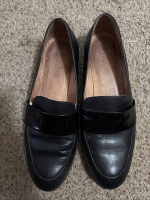 Madewell Black Leather Loafers Shoes Casual Career Women s 8.5 Style E0208