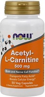 Now Foods Acetyl-L-Carnitin 500 Mg 100 Vegane Kapseln