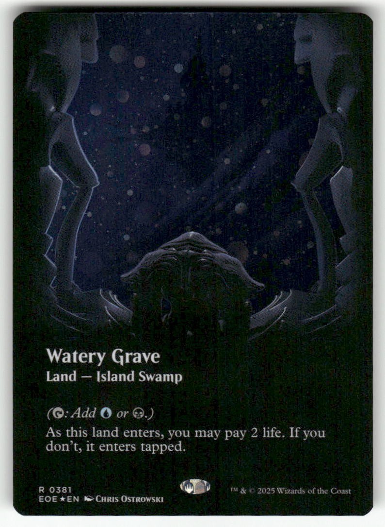 MTG【観測窓】湿った墓/Watery Grave【ギャラクシー・Foil】 MTG - Watery Grave (Borderless) (Galaxy Foil) - Edge of