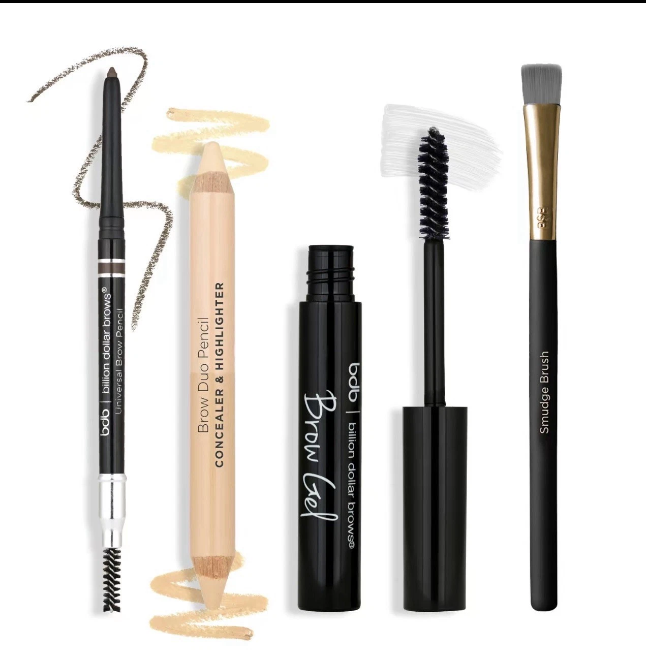 Billion Dollar Beauty-Brow Kit with Duo Pencil, Smudge Brush &Brow Gel