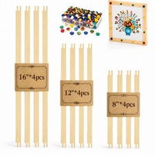 Needlepoint Stretcher Bars for Needlework, 12-Piece Wooden Canvas Frame Set w...