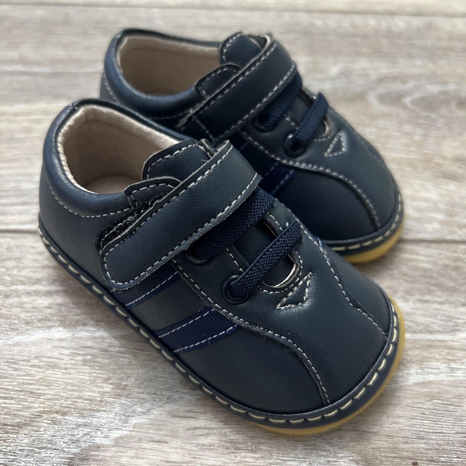 Little Mae's Boutique Navy Blue Sneaker Squeaky Shoes for To