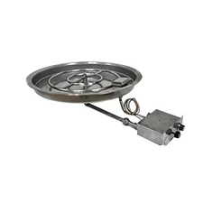 HPC Spark Ignite Flame Sensing Fire Pit Kit, 18in. Burner, 25in. Pan, Propane