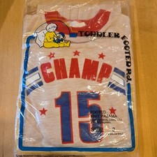 Vtg 80s ALL Pro Toddler Childrens Pajamas Footie Rookie Sports Size 2 NOS