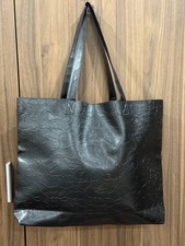 BAPE A Bathing Ape Black Leather Camo Embossed Tote Bag - SMR Exclusive 2026 New