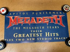 MEGADETH Rare 2000 DOUBLE SIDED PROMO POSTER FLAT 12X24 INCHES CAPITOL RECORDS