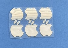 6 pcs x Apple sticker Gold Retro Apple logo for MacBook approx. 15mm X 15mm