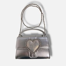 Bolso Cartera Sophia Webster Para Mujer Blanco Amora Cuero Metálico Asa Superior