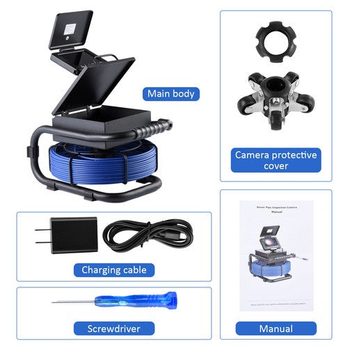 5"Sewer Camera 30M Inspection Camera w/ 512Hz Transmitter Self-Leveling - Picture 10 of 11