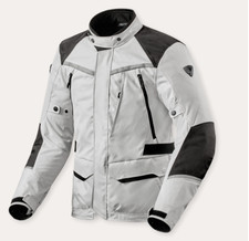 GIACCA MOTO UOMO REV'IT! VOLTIAC 3 H2O ARGENTO NERO TAGLIA M L XL