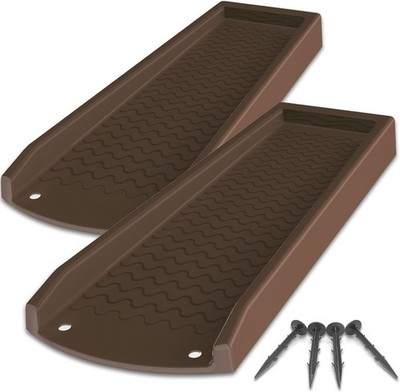 Downspout Splash Block, 24'' Rain Gutter Downspout Extensions - 2 Pack Fixable...