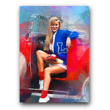 Lisa Matthews #13 Art Card Limited 35/50 Edward Vela Signed (Celebrities Women)