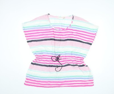 Tunika-Bluse Damen UK Größe M Accessoire Mehrfarbig