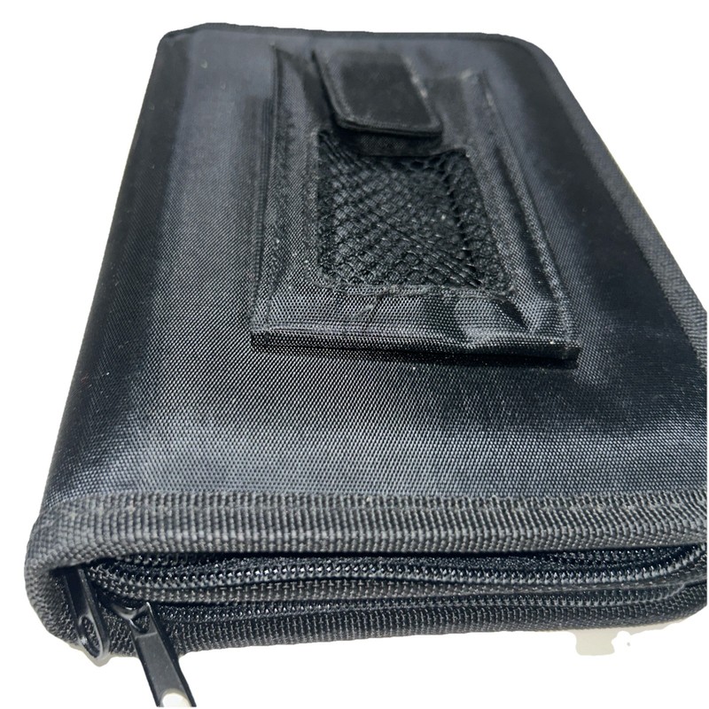 Canvas  Planner  Organizer Travel Wallet MultipleZipsPockets Black ID Card Slots