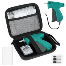 Green Clothing Tagging Gun Kit with 6 Needles, 1008 Barbs Hard Case