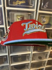 New Era Minnesota Twins 50 Seasons Fitted Cap 7 1/2 Red Blue Green MLB