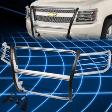 For 07-14 Avalanche Tahoe Chrome Front Bumper Grill Protector Grille Brush Guard