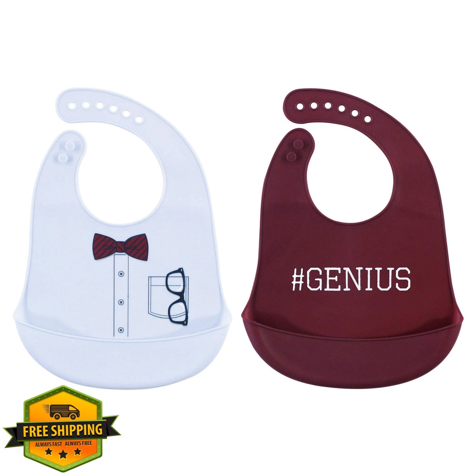 Little Treasure Unisex Baby Silicone Bibs