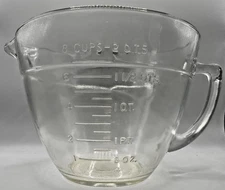 Vintage Anchor Hocking Fire King Glass 8 Cup 2 Qt Measuring Cup Mixing Bowl