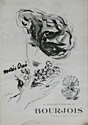 PRESSEWERBUNG 1950 ABER JA PARFUM DE BOURJOIS - PARIS - Meitner
