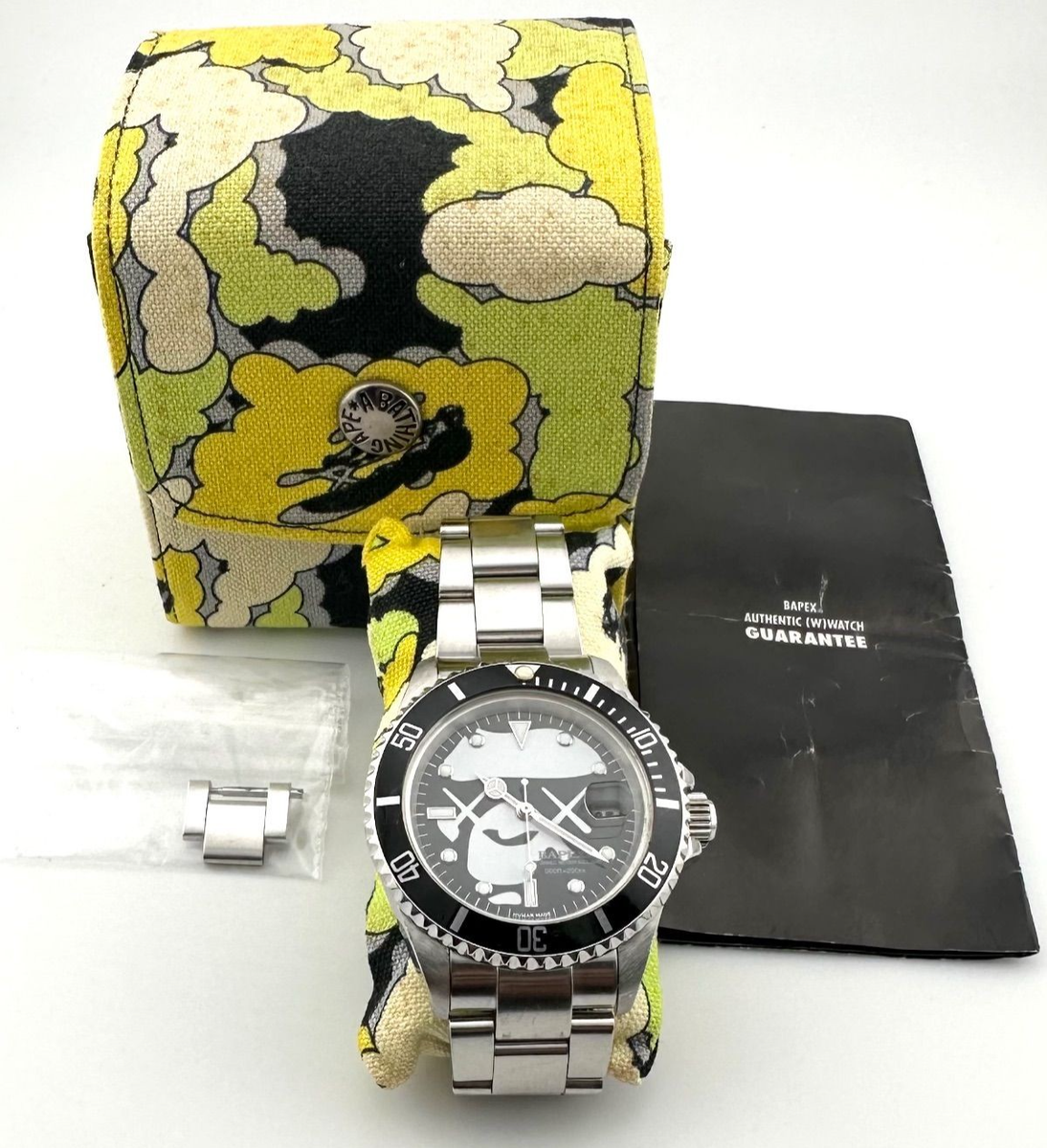 BAPEX Ape KAWS Limited Automatic Stainless Steel Watch 40mm With