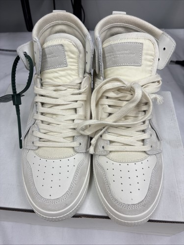 Off-White High Top Vulcanized leather sneaker Size 41 - Picture 2 of 5