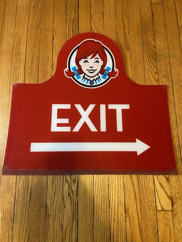 Wendy’s Fast Food Restaurant Exit Sign