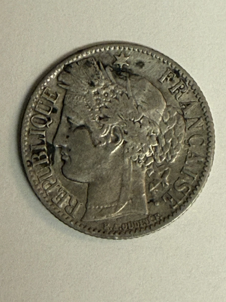 フランス 5フラン銀貨 1851年A（パリ鋳造）Cérèsタイプ 1851 Year