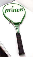 80's Prince Classic Green Retro Tennis Racket 072 4 5/8" Grip W/Cover MADE N USA