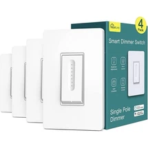 TREATLIFE Smart Dimmer Switch 4 Pack, Smart Switch Works W/ Alexa & Google Home 