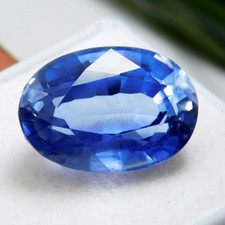 Certified 13.90 Ct Natural Ceylon Blue Sapphire Oval Cut Loose Gemstone