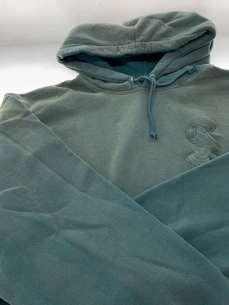 Supreme Felpa con Cappuccio OVERDYED S LOGO FELPA XL COTONE Verde Usata