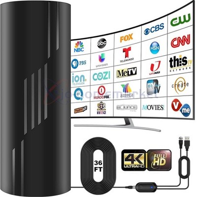 5000 Miles Digital TV Antenna HDTV Amplified 4K 1080P Waterproof Indoor Outdoor