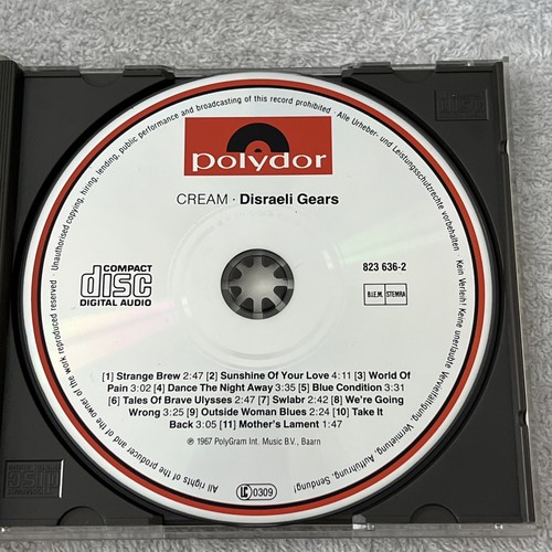 Cream Disraeli Gears CD Germany Rso 1986 CD. Made in W. Germany EX BBC ARCHIVE - Bild 4 von 5