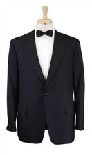 Southwick Black Formal Tuxedo Dinner Jacket Blazer Wool Classic Fit 44L
