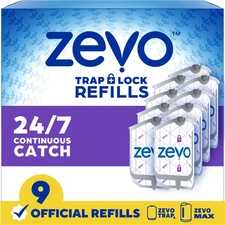 Zevo Flying Insect Trap Full Size Refill - 9 Refill Cartridges