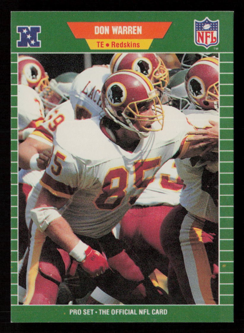 Don Warren 1989 Pro Set Series 1 #437 Washington Redskins