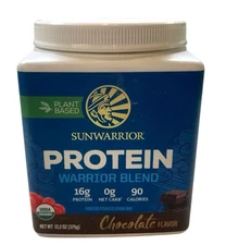 Sunwarrior Protein Warrior Blend Chocolate 375g BB 6/26