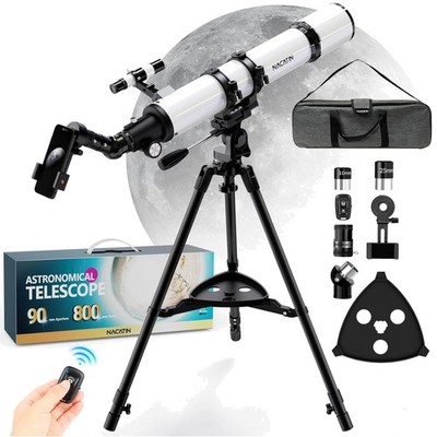 Astronomieteleskop 90mm Refraktor 800mm Monokular für Mond Planeten Sterne