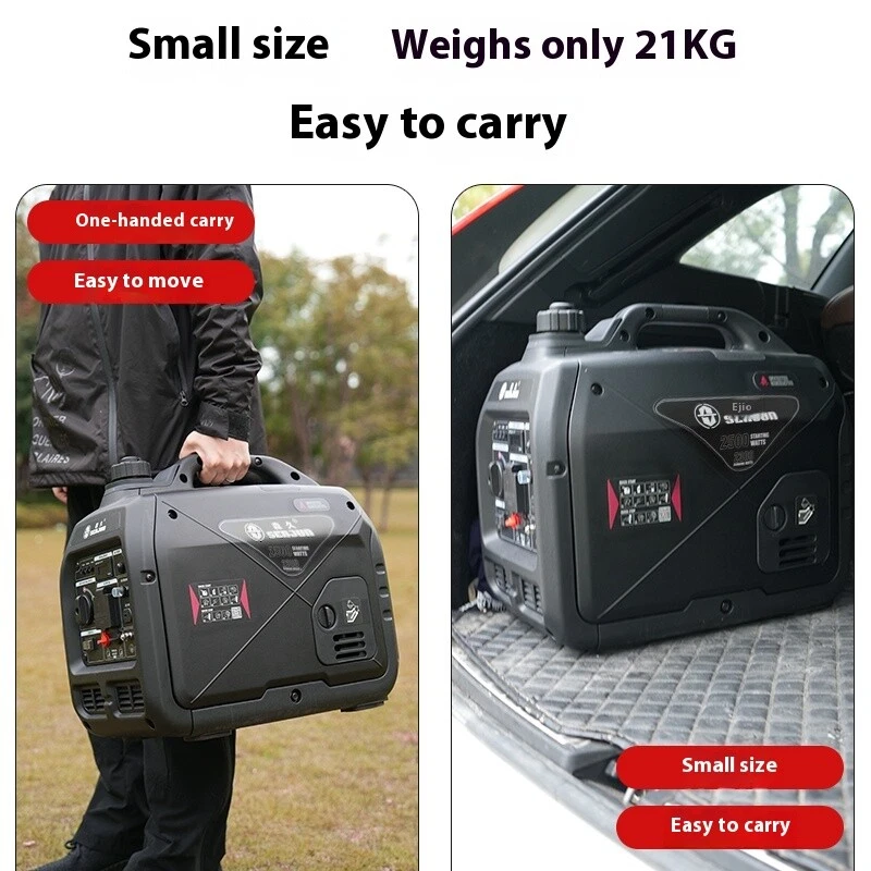 Silent Inverter Generator Set 220V Gasoline Home Outdoor Stall Camping Portable - Image 2 of 4