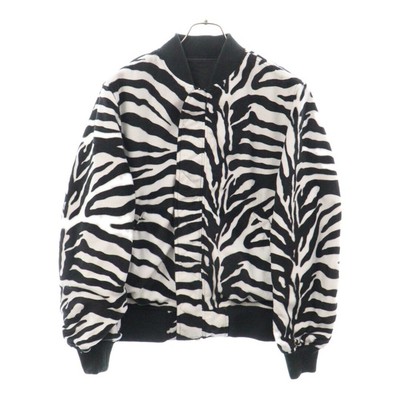 SUPREME 17SS Contrast Stitch Reversible MA-1 Jacket M-1 Black Used  