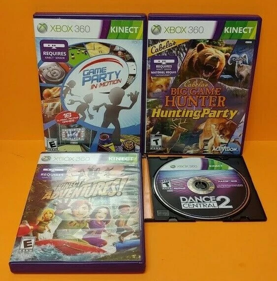 Lot of (2) XBOX 360 KINECT Games JUST DANCE 4 Kinect Adventures